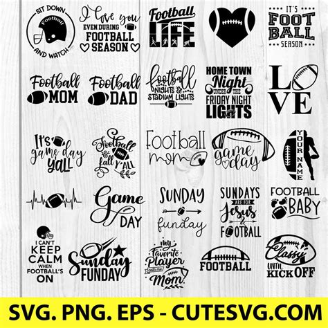 Football SVG Bundle | Game day svg | Football Silhouette | Football ...