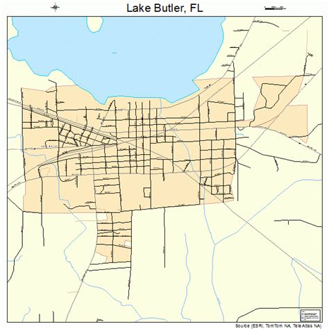 Lake Butler Florida Street Map 1237650