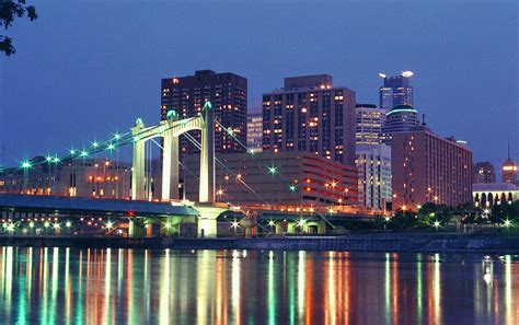 Minneapolis Skyline at Night Photograph by Heidi Hermes - Fine Art America