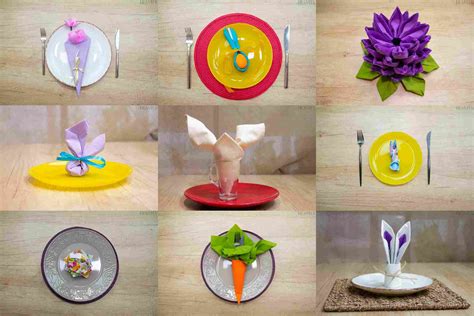 10 Easter napkin folding ideas - adorable table decoration for your feast