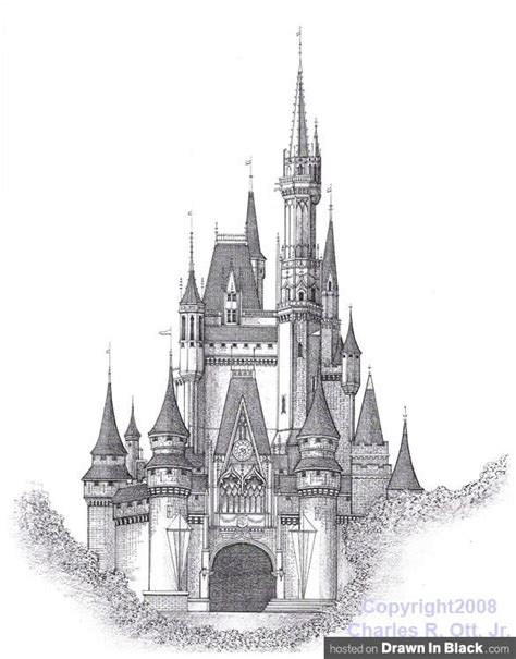 Cinderella Castle Magic By Charles Ott Jr | Disney castle drawing ...