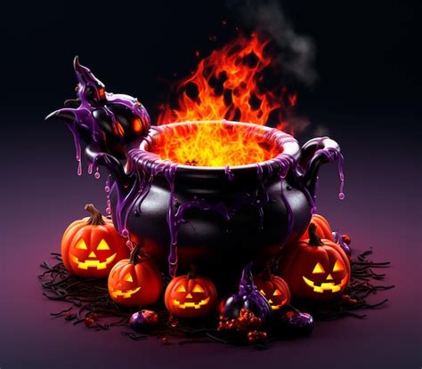 Premium AI Image | halloween photo of a witch cauldron