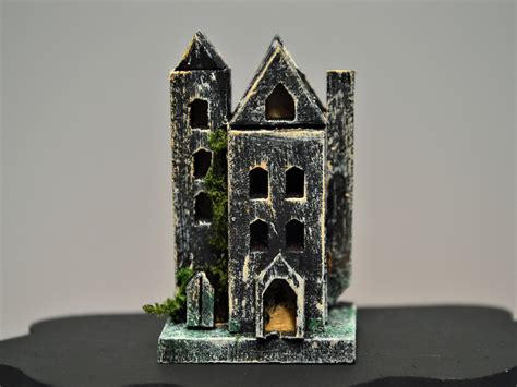 Dollhouse Miniature Halloween Haunted House Mini Scary Mansion - Etsy