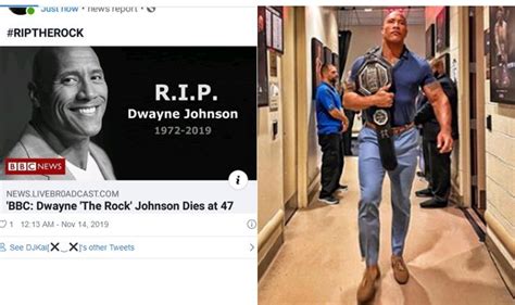 WWE Megastar Dwayne Johnson The Rock Victim of Death Hoax, RIP Rock ...