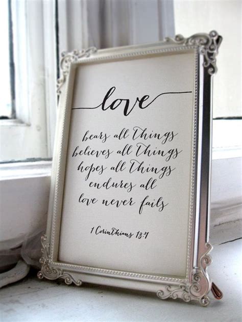 Wedding Quote From the Bible Verse Print Wall Art Decor Poster Love ...