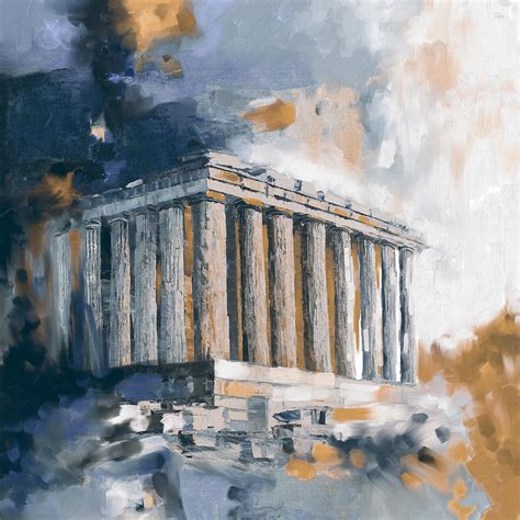 Greece Acropolis 169 3 Painting by Mawra Tahreem