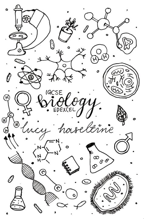 bio cover page | School book covers, Book cover page, Science doodles