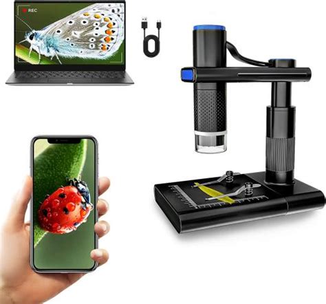 Wireless digital microscope, 50X-1000X magnification, WiFi portable ...