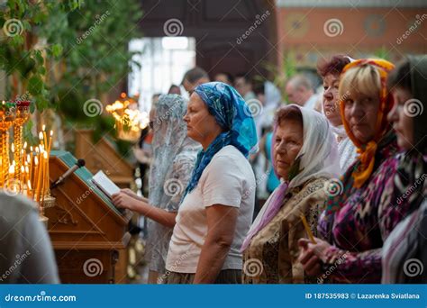 Believers in the Church in Church Service Editorial Stock Photo - Image ...