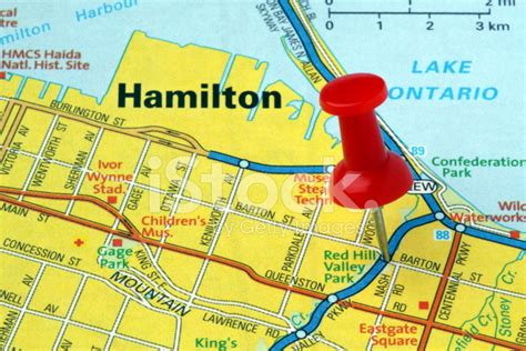 Hamilton, Ontario, Canada On A Map. Stock Photo | Royalty-Free | FreeImages