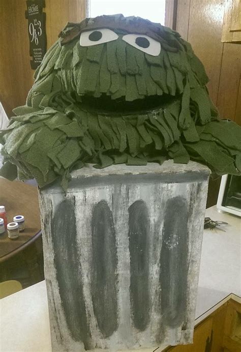 Oscar the Grouch Puppet for Halloween! DIY | Crafty, Diy, Oscar the grouch