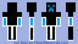 Blue Faced Creeper Minecraft Skin