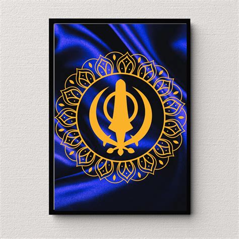 Sikh Wall Art of THE KHANDA, Instant Download, Printable Poster, Sikh ...