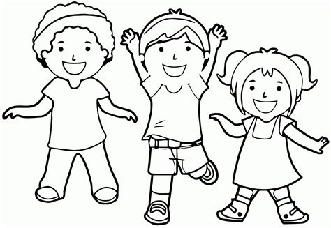 Children Playing Coloring Pages at GetDrawings | Free download