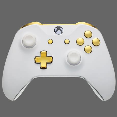 Xbox One Controller // White Velvet + Gold - Custom Controllers - Touch ...