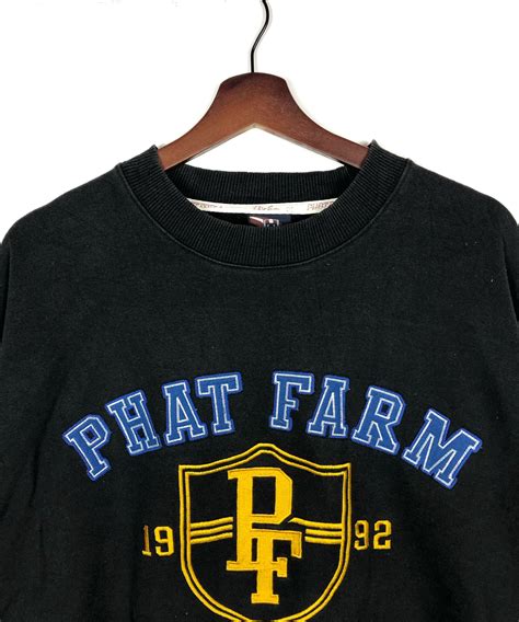 Phat Farm sweatshirt big logo embroidered vintage 90's PF | Etsy