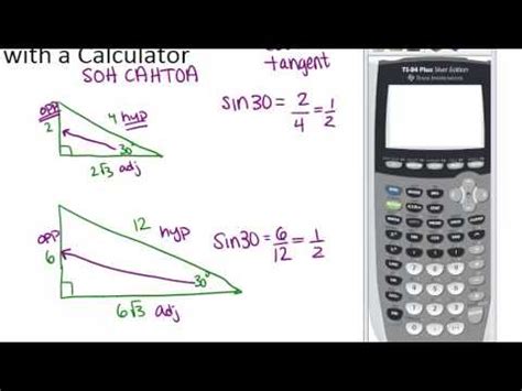 Trigonometric Ratios with a Calculator Principles ( Video ...