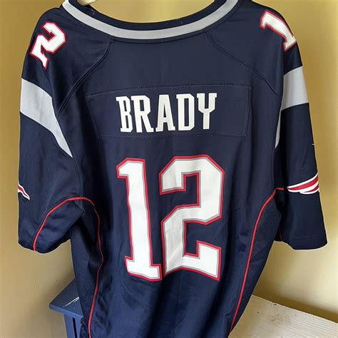 Large NFL Tom Brady jersey, great condition - Depop