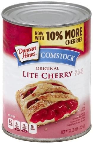 Duncan Hines Original, Lite Cherry Pie Filling & Topping - 20 oz ...