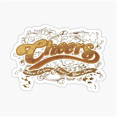 "Cheers bar" Sticker for Sale by HeatherCox1 | Redbubble