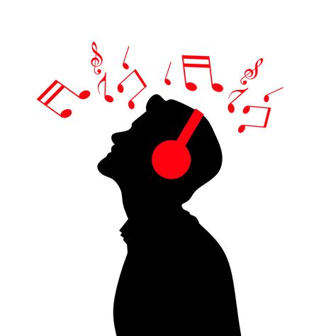 Man listening to music silhouette 23234929 PNG