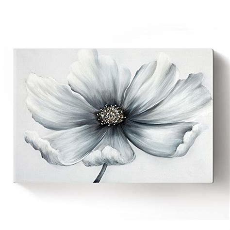 Hand Painted White Lotus Watercolour Oil Painting Canvas Blooming ...