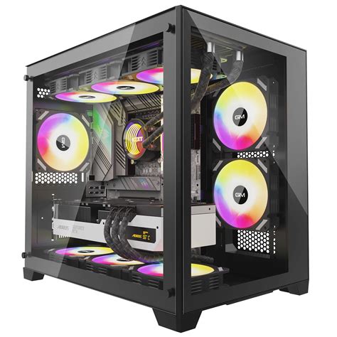 Buy GIM Micro ATX PC Case with 2 Tempered Glass Panels Mini Tower ...