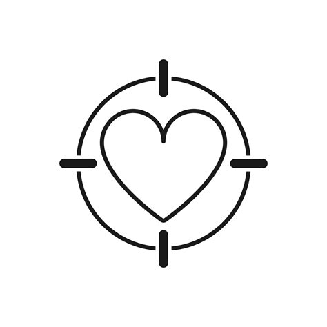 Heart icon in target crosshair, vector illustration. 5367984 Vector Art ...