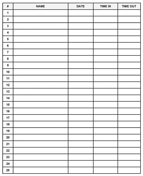 company visitor sign in sheet free printable log template visitor sign ...