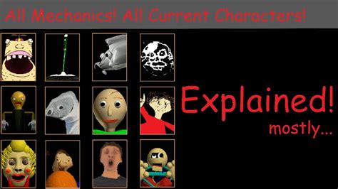 Baldi's Basics: All Characters Mechanics Explained | Remastered & Plus ...