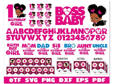 Boss Baby Girl Birthday Bundle Boss Baby Girl Font Boss Baby - Etsy