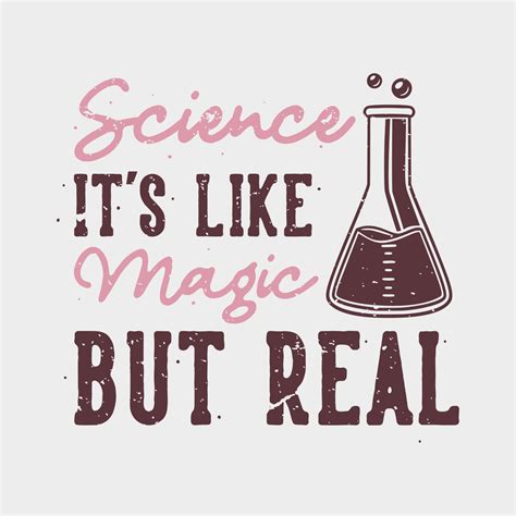 eslogan vintage tipografía ciencia es como magia pero real para el ...