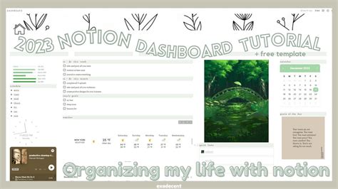 Aesthetic notion dashboard for 2023| Organize with Notion + Free Notion ...