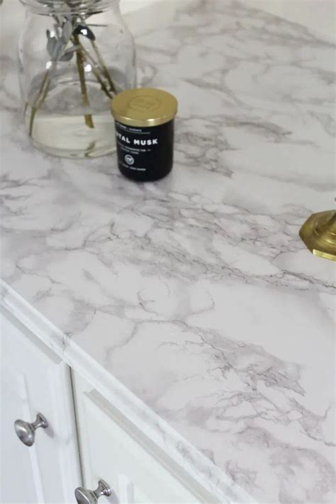 Marble Contact Paper Countertop Review and Tutorial - Honey N Hydrangea ...