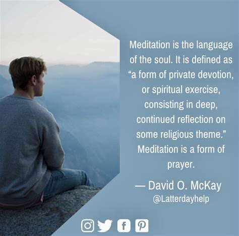 Meditation Is The Language Of The Soul -Latterdayhelp Quotes ...