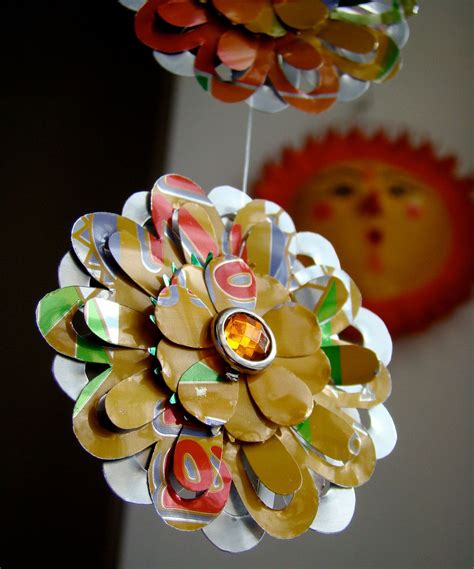 Soda Can Flowers | Flower crafts, Tin can art, Hanging flowers