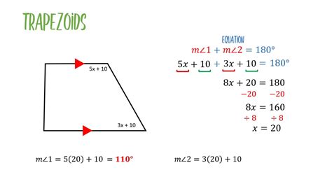 Solving Angles in Trapezoids - YouTube