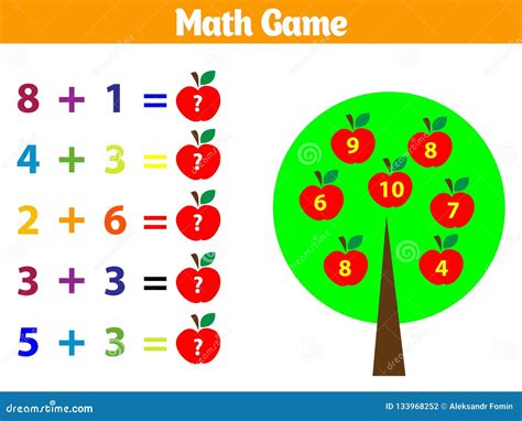 Juego Educativo De Las Matemáticas Para El Ejemplo Del Vector De Los ...