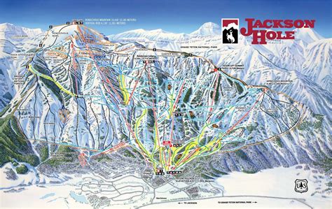 Jackson Hole Piste Map / Trail Map