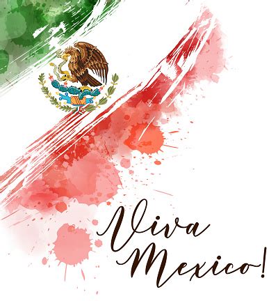 Grunge Watercolored Mexico Flag Banner Stock Illustration - Download ...