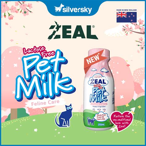 Zeal Milk for Cats | New Zealand Cows' Milk 255ml | Lactose Free | With ...