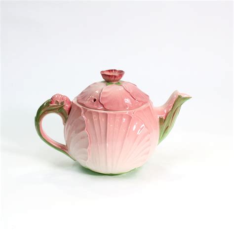 Pink Petunia Teapot - Camberwell Antique Centre