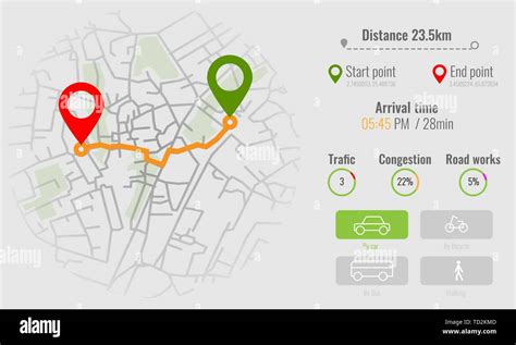 Creative infographic city map navigation for your dashboard concept ...