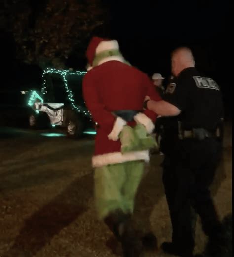 The Grinch Is Arrested By Police At A Tree Lighting Ceremony - Inside ...