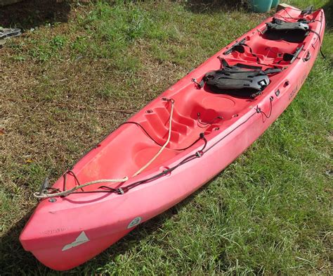 Ocean Kayak Zest Two Exp Red Tandem 2-Person Expedition Kayak w/ Rudder ...