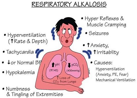 Respiratory alkalosis, causes, symptoms, diagnosis, treatment & prognosis