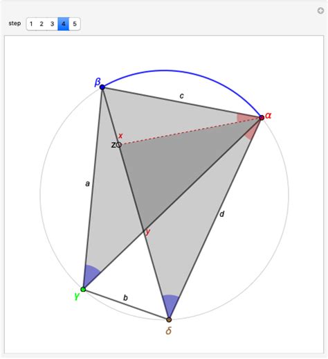 A Visual Proof of Ptolemy's Theorem - Wolfram Demonstrations Project