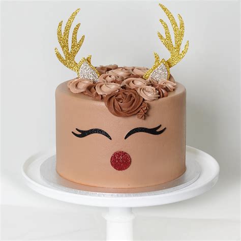 Reindeer Christmas cake topper – red pepper desigNZ