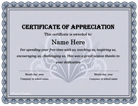 30 Free Certificate of Appreciation Templates and Letters