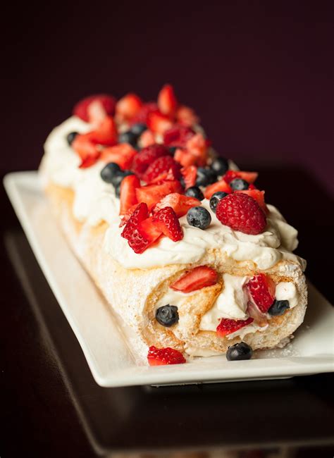 Berry Angel Food Cake Roll | Angel food cake desserts, Angel food cake ...